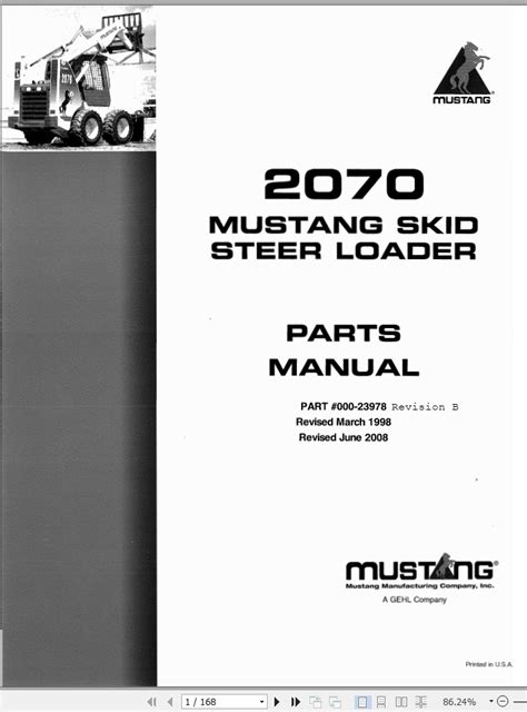 mustang 2070 parts manual